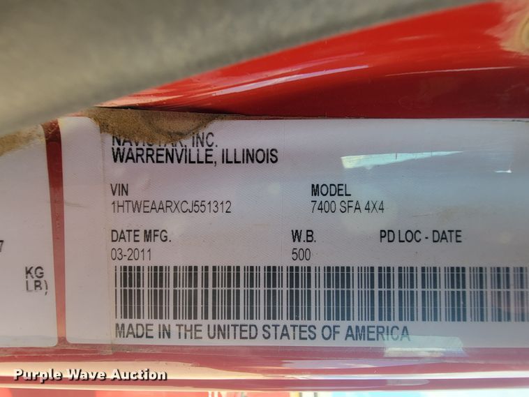 image for item KD9491 2012 International 7400  digger derrick truck