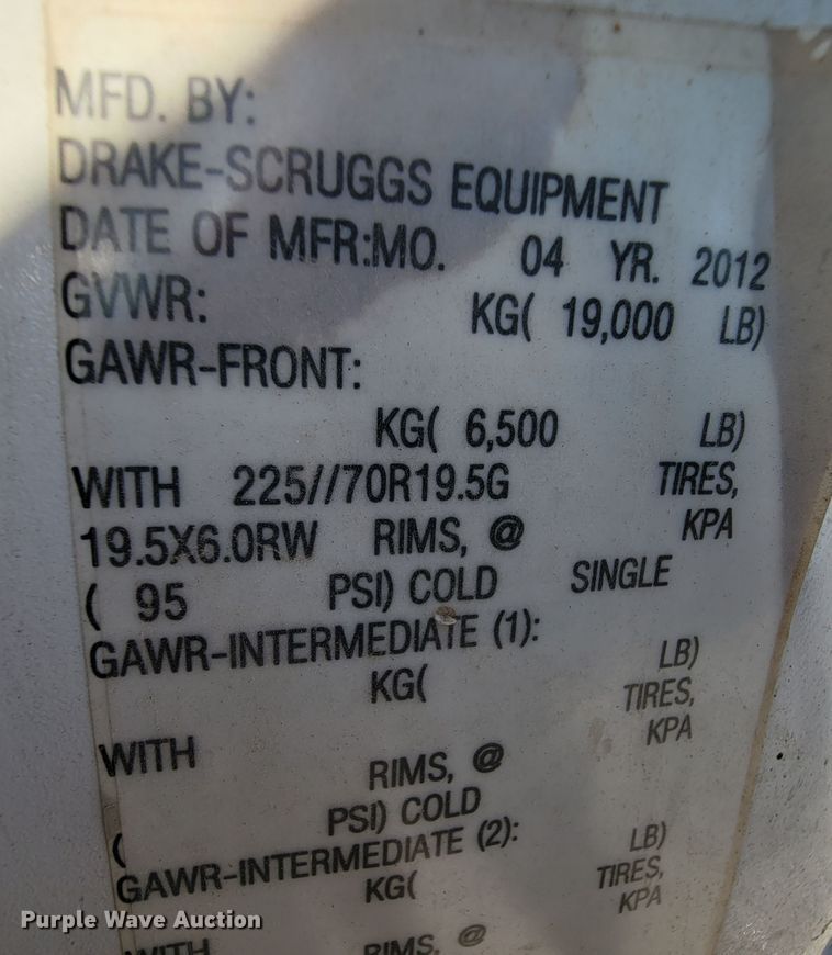 image for item KD9493 2012 Ford F550 Super Duty XL  bucket truck