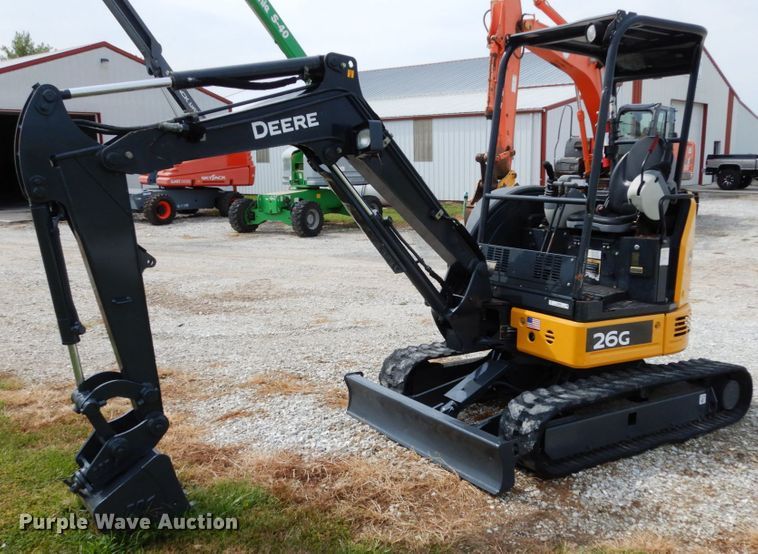 image for item KI9648 2015 John Deere 26G  mini excavator