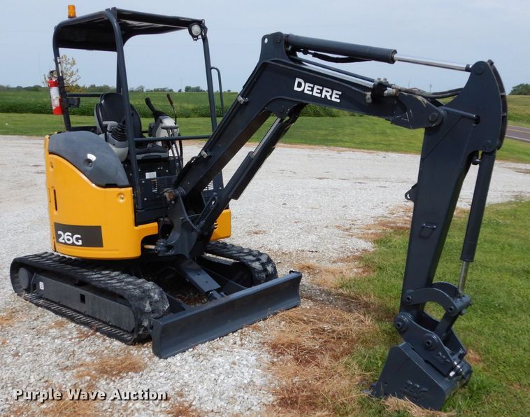 image for item KI9648 2015 John Deere 26G  mini excavator