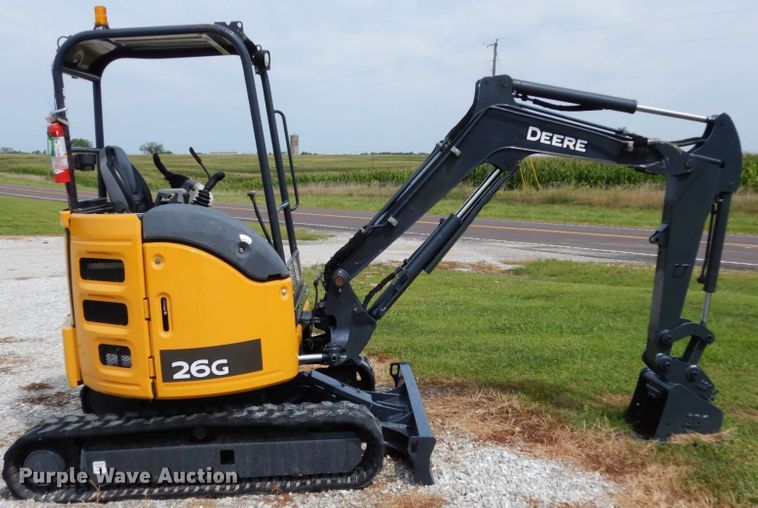 image for item KI9648 2015 John Deere 26G  mini excavator