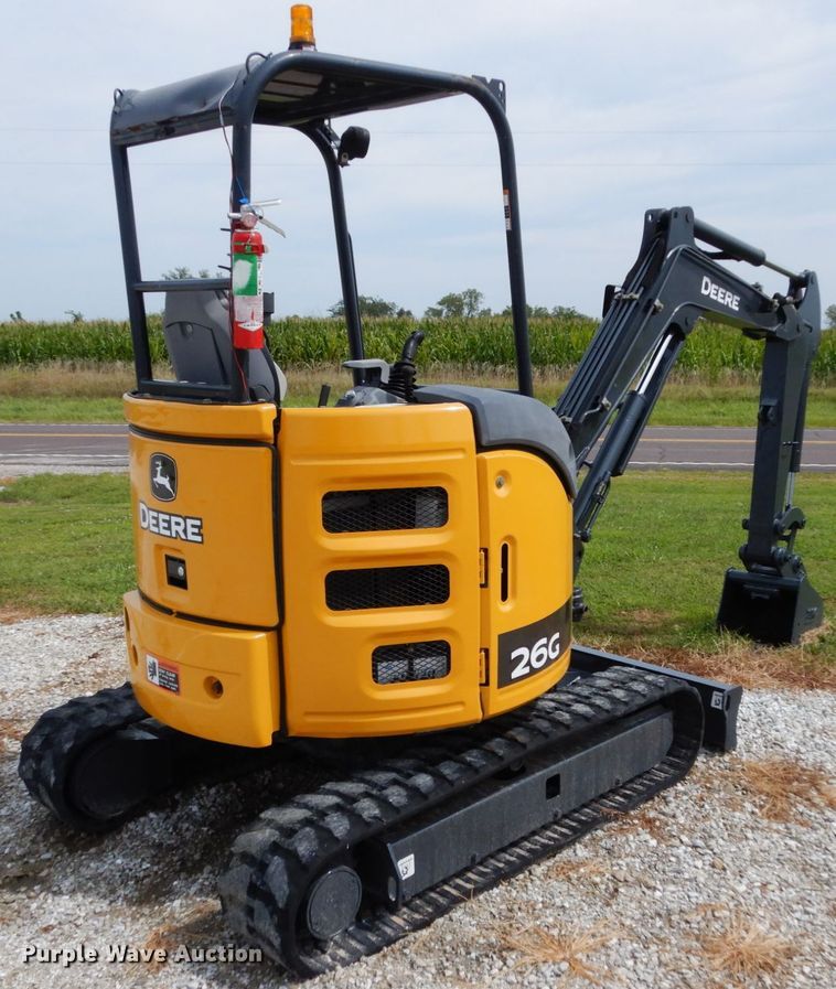 image for item KI9648 2015 John Deere 26G  mini excavator