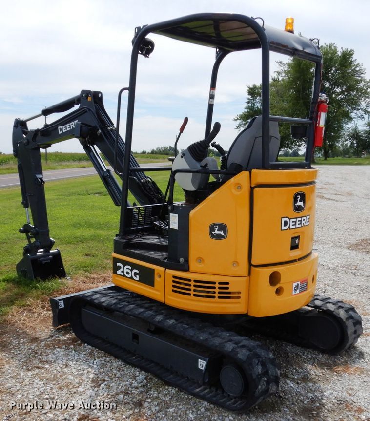 image for item KI9648 2015 John Deere 26G  mini excavator