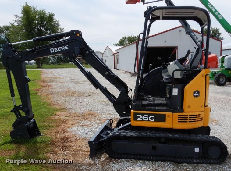 image for item KI9648 2015 John Deere 26G  mini excavator