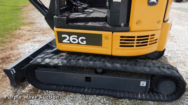 image for item KI9648 2015 John Deere 26G  mini excavator