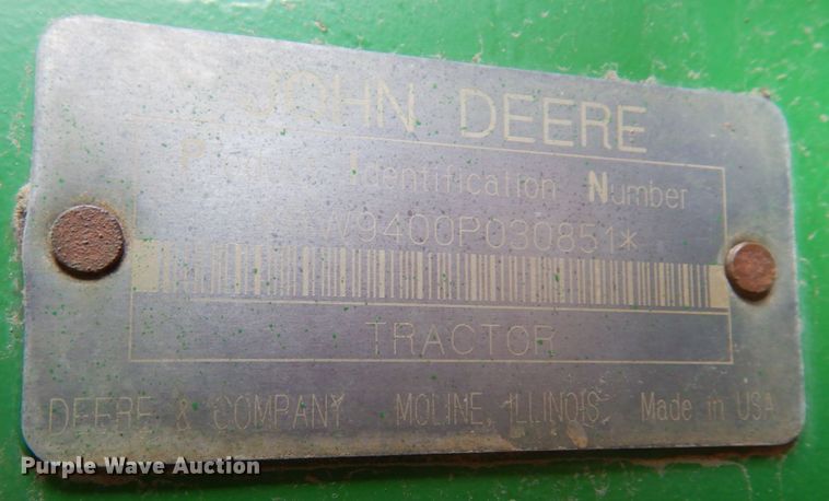 image for item KI9660 2000 John Deere 9400  4WD tractor