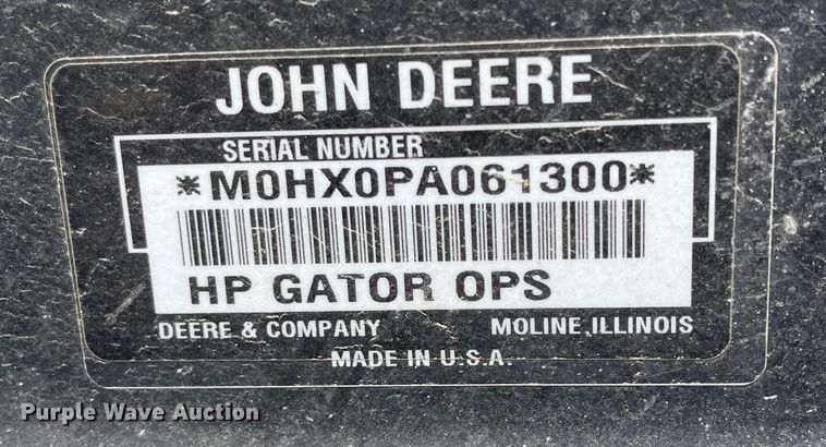 image for item KU9248 2009 John Deere Gator XUV  utility vehicle