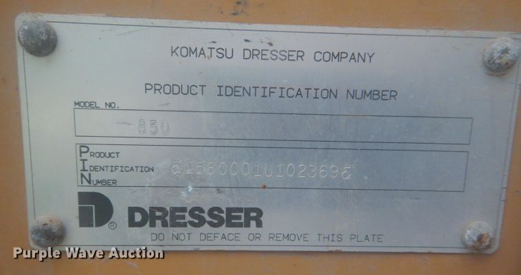 image for item DJ0553 1991 Dresser 850  motor grader