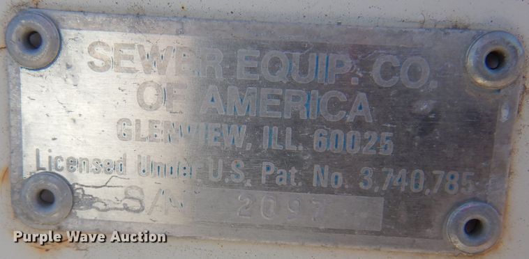 image for item DK8184 Sewer Equip. Co  sewer rodder trailer