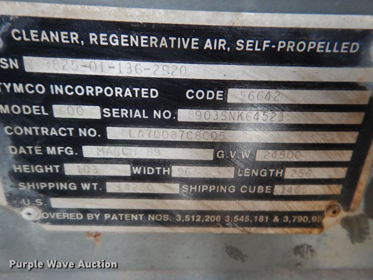 image for item DL0119 1988 International S1600  street sweeper truck