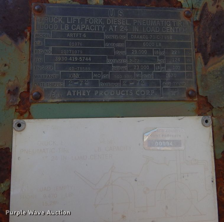 image for item DL6308 Athey ARTFT-6  telehandler