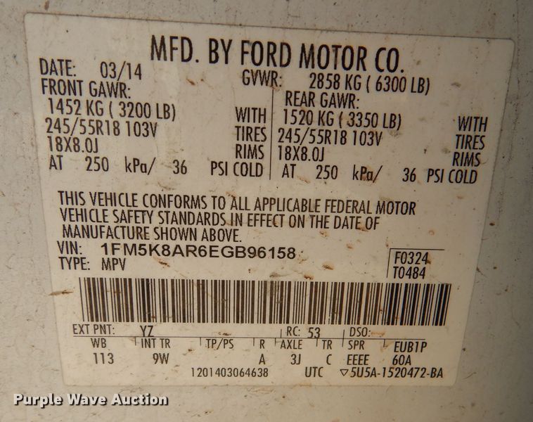 image for item DM1491 2014 Ford Explorer Police  SUV