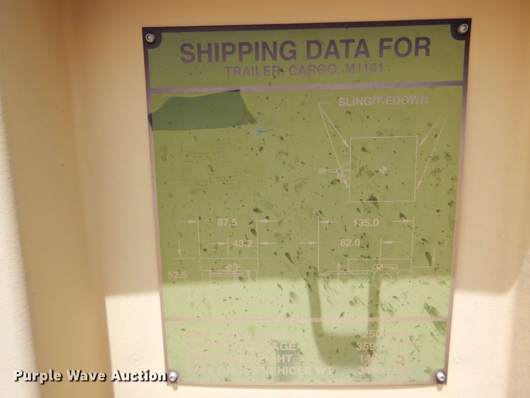 image for item DM6391 2007 US Army M1101  utility trailer