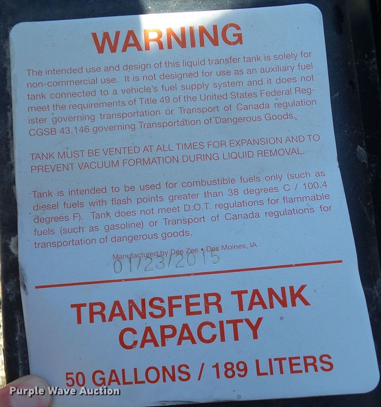 image for item HF9962 Dee Zee  auxiliary fuel tank