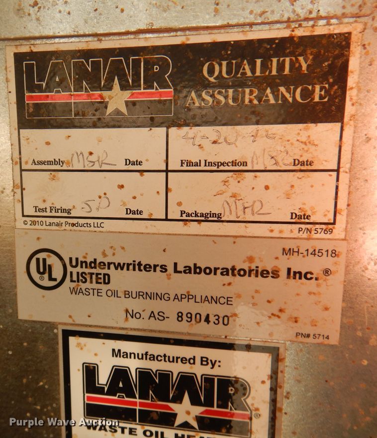 image for item IJ9464 (2) Lanair waste oil heaters