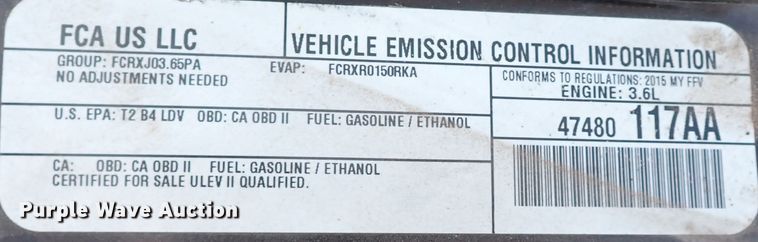 image for item IN9617 2015 Dodge Grand Caravan  handicap accessible van