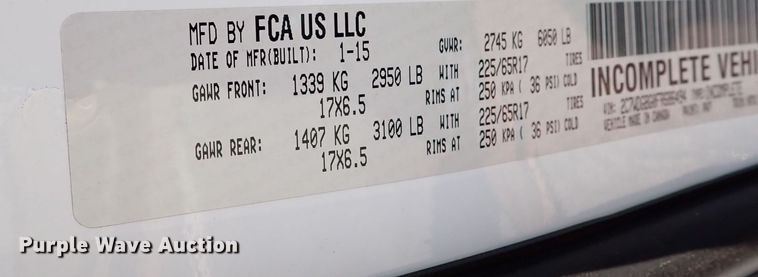 image for item IN9617 2015 Dodge Grand Caravan  handicap accessible van