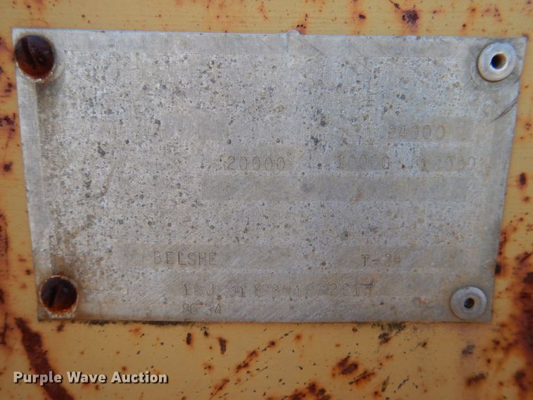 image for item IR9110 1992 Belshe T24  equipment trailer