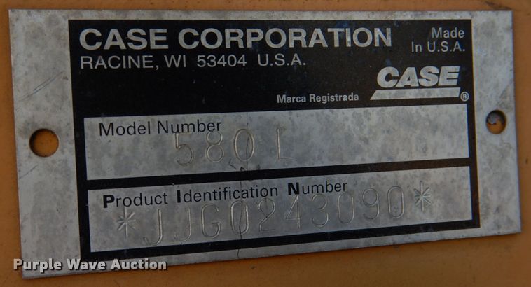 image for item IR9124 1998 Case 580L Series 2  backhoe