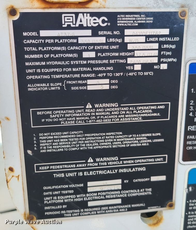 image for item IU9432 2010 Ford F550  bucket truck