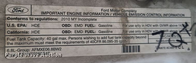 image for item IU9438 2010 Ford F550  bucket truck