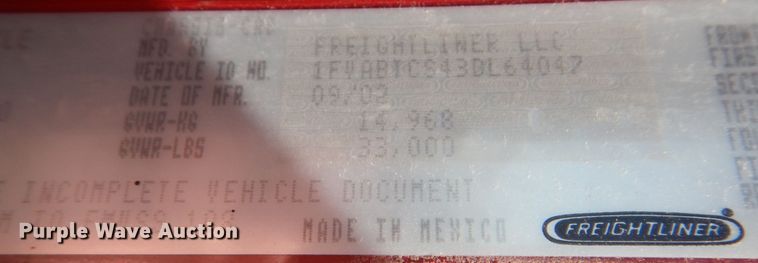 image for item JG9148 2003 Freightliner FL70  dump truck