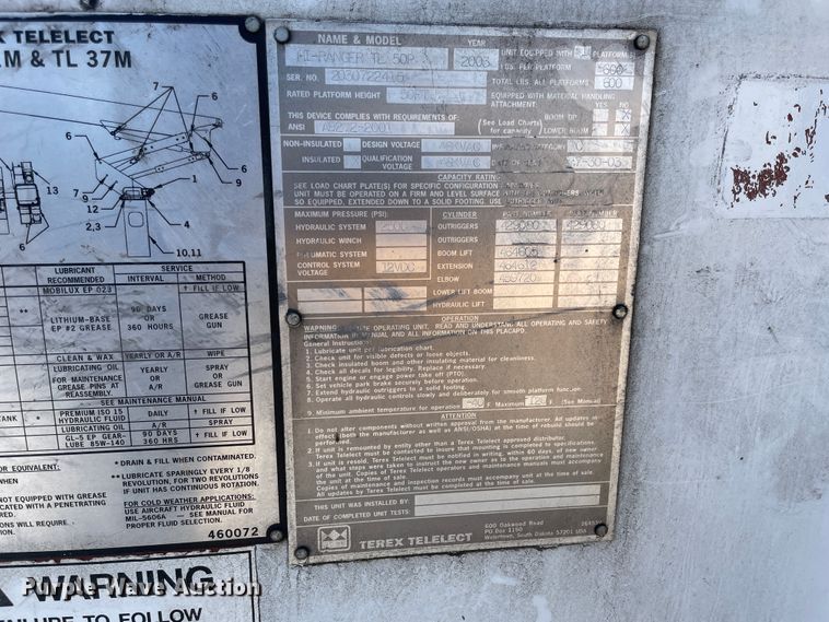 image for item JQ9621 2004 Ford F750  bucket truck