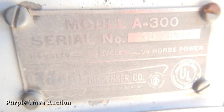 image for item JZ9885 Ideal Dispenser Co. A-300  vending machine