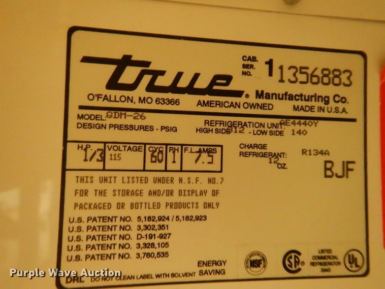 image for item KA9362 (2) True beverage cooler