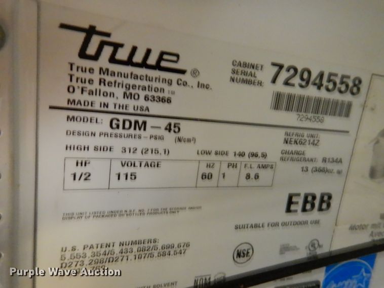 image for item KA9362 (2) True beverage cooler