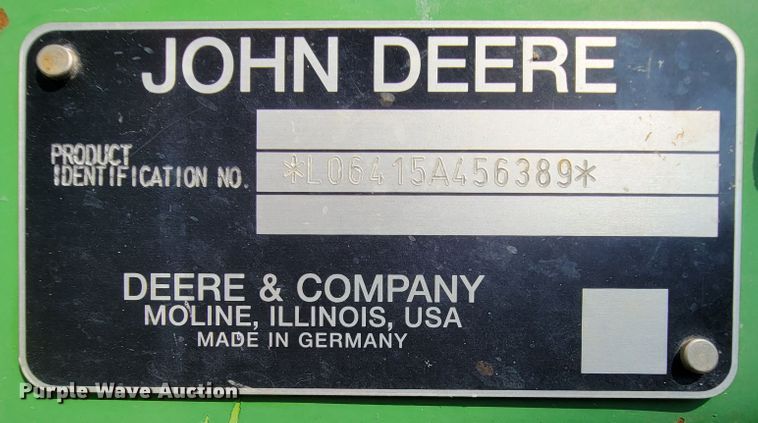 image for item KD9523 2005 John Deere 6415  tractor