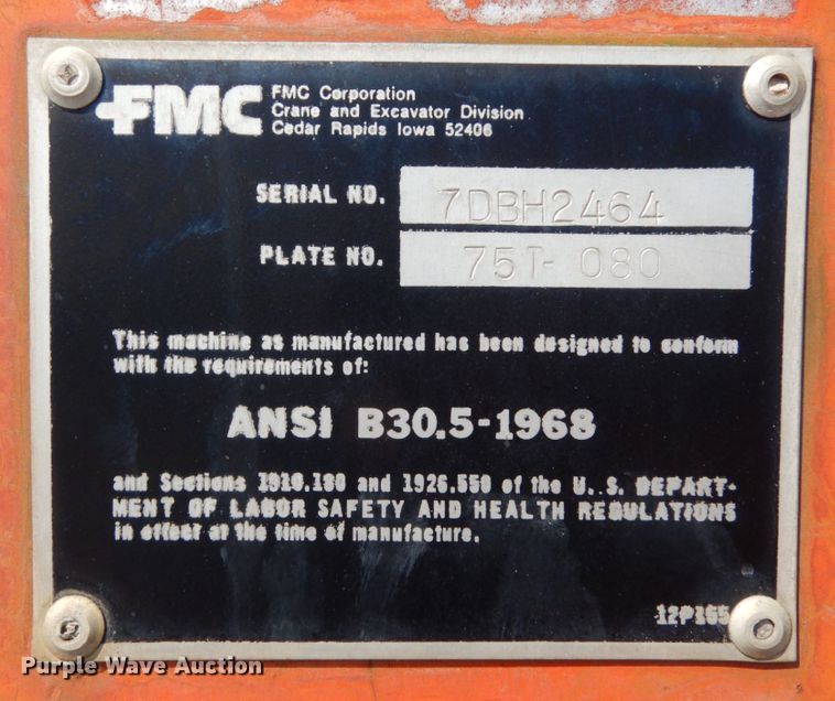 image for item KI9620 1975 Fmc Link-belt HC-78B  crane