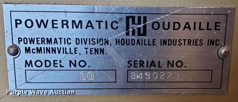 image for item KK9286 Powermatic 30  sander