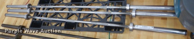 image for item KO9634 (3) 45 lbs barbells