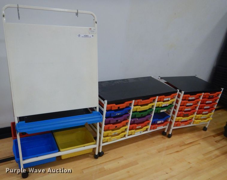 image for item KO9654 (2) tote racks and easel