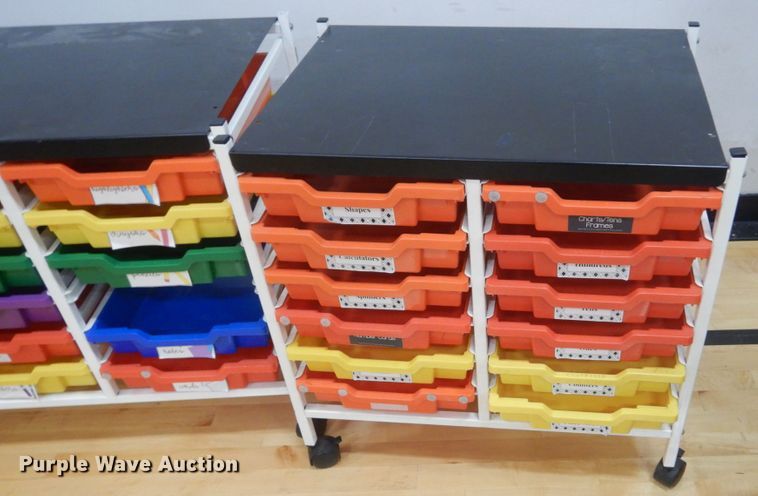 image for item KO9654 (2) tote racks and easel