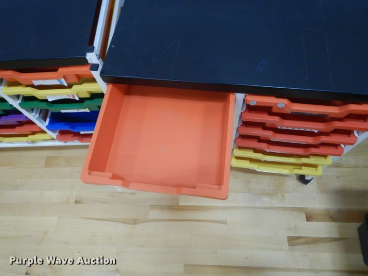 image for item KO9654 (2) tote racks and easel