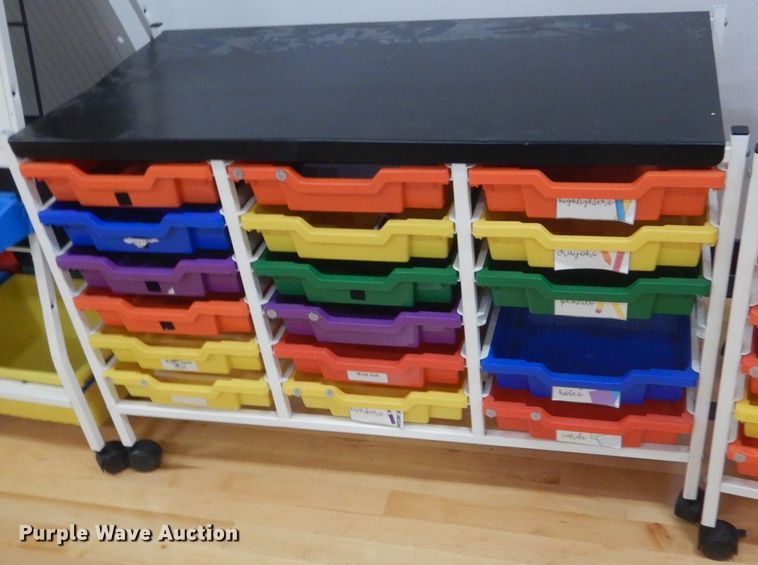 image for item KO9654 (2) tote racks and easel