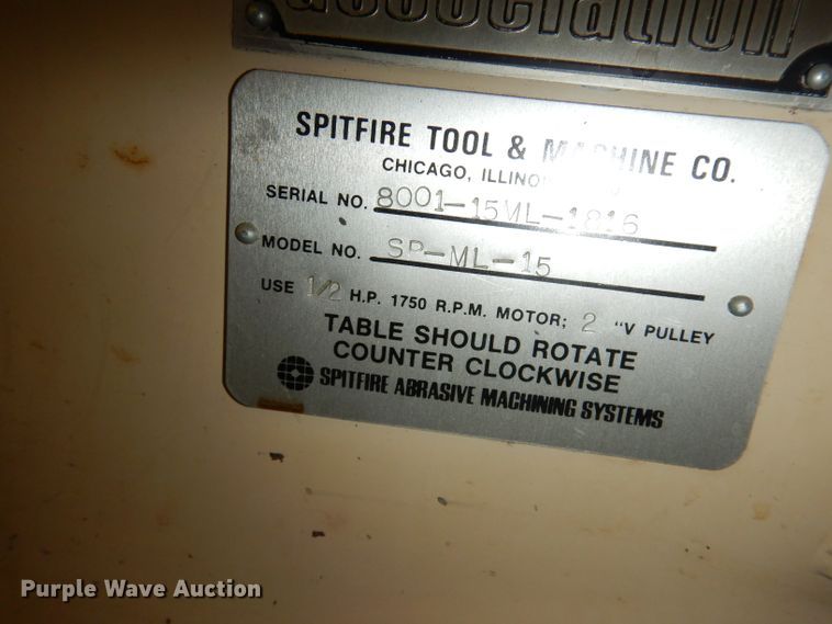 image for item KP9574 Spitfire SPML15  surface grinder