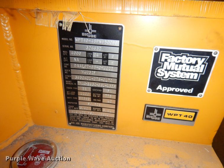 image for item KP9579 Big Joe WPT40  pallet jack