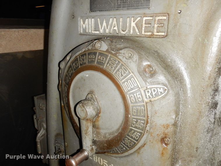 image for item KP9581 Milwaukee K  vertical milling machine