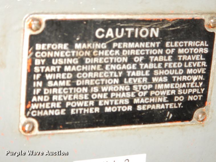 image for item KP9582 Brown & Sharpe  No. 2 horizontal milling machine