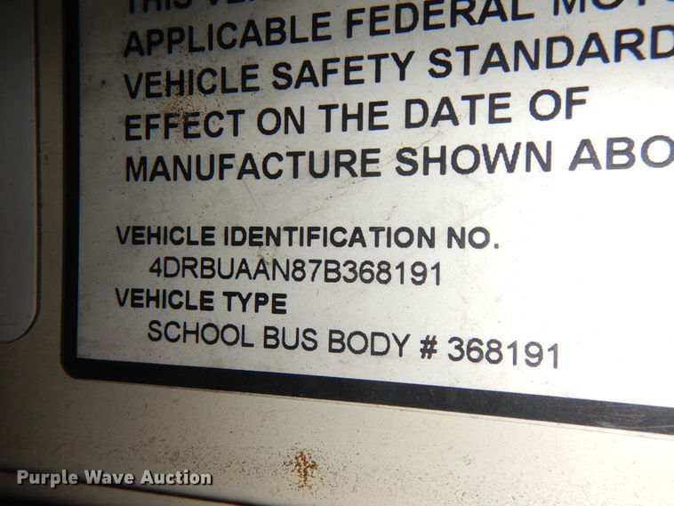 image for item KU9154 2007 International 3000  school bus