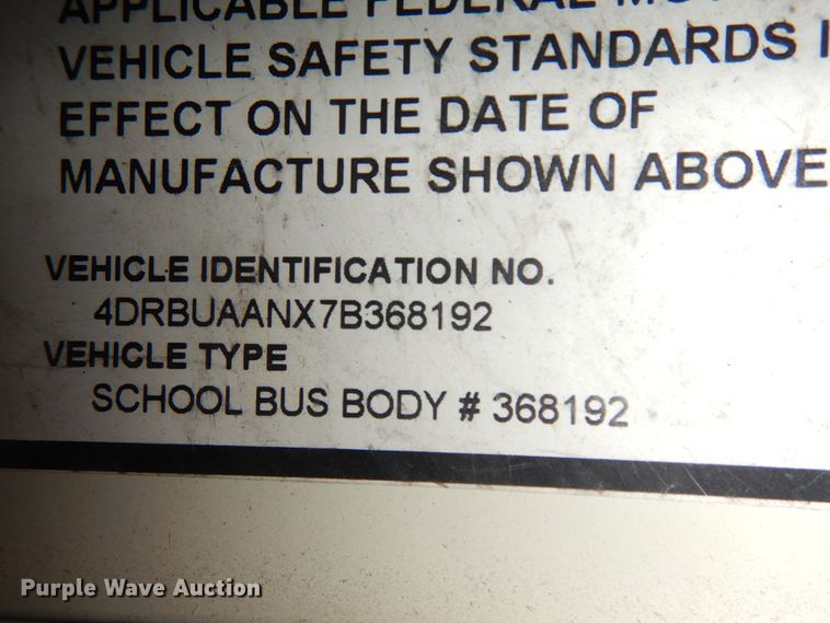 image for item KU9155 2007 International 3000  school bus