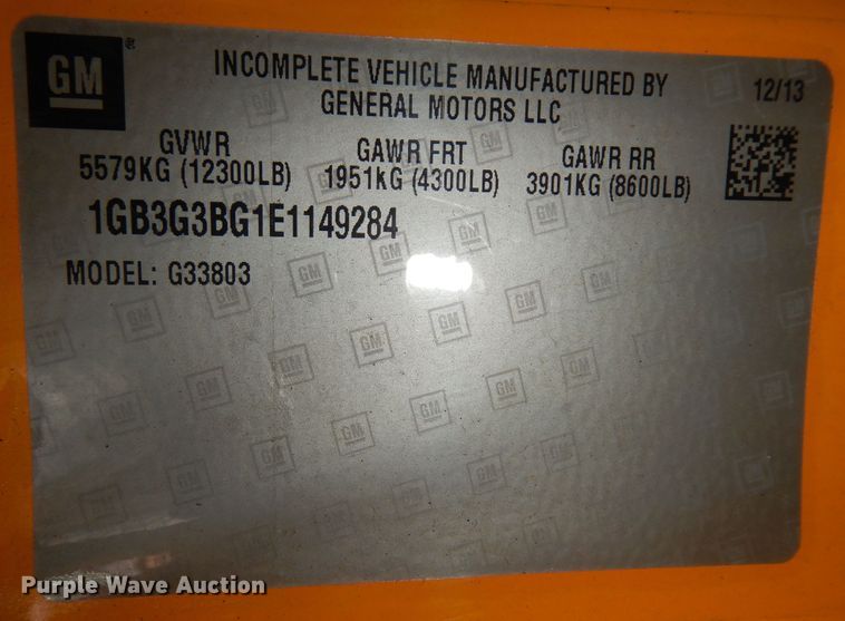 image for item KU9157 2014 Chevrolet Micro Bird  school bus