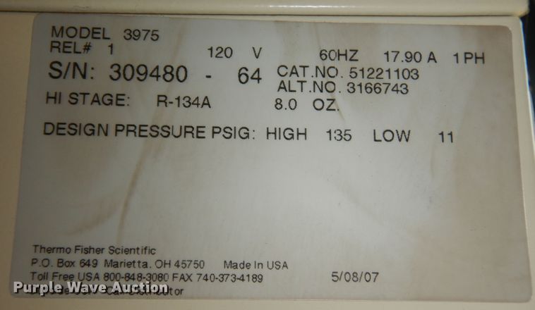 image for item KU9180 Thermo Fisher Scientific 3975 incubator