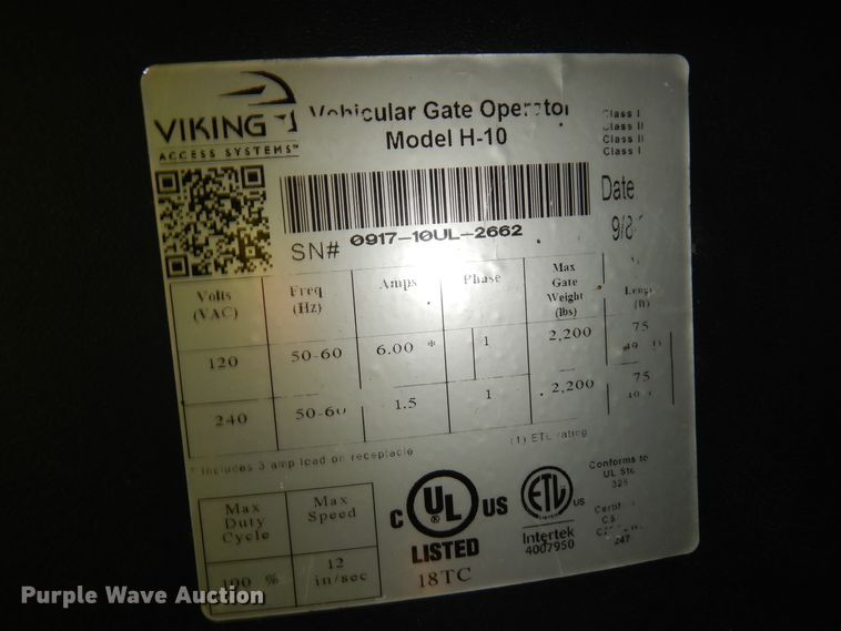 image for item KU9183 Viking H10  gate opener