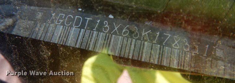 image for item KU9197 2003 Chevrolet S10  Crew Cab pickup truck