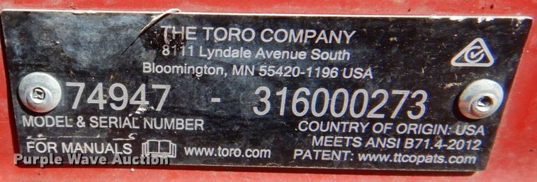 image for item KV9487 Toro ZMaster Pro 6000  ZTR lawn mower