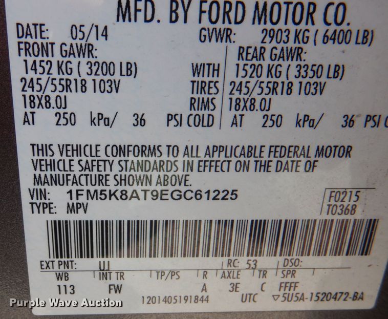 image for item KX9375 2014 Ford Explorer Police Interceptor  SUV